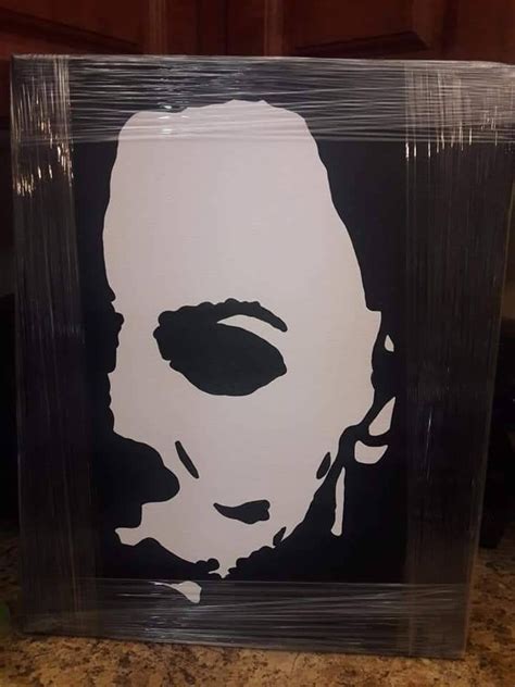 Halloween Michael Myers On 16x20 Canvas Etsy Halloween Canvas