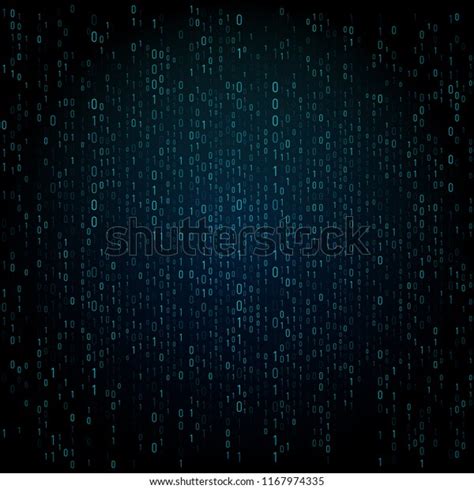 Matrix Blue Texture With Digits Binary Code Abstract Futuristic