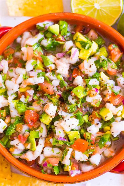 It's amped up with oranges and pour the lime juice, lemon juice and orange juice into a large bowl and add the shrimp. BEST EVER Shrimp Ceviche - iFOODreal
