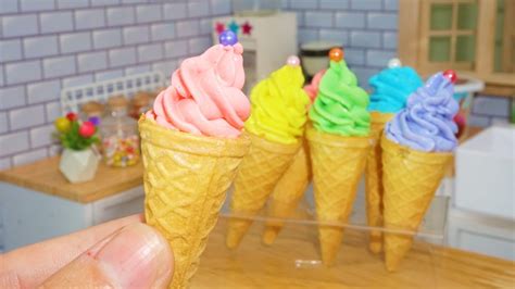 Coolest Miniature Rainbow Ice Cream Decorating Refreshing Mini Fruit Ice Cream Jelly Delight
