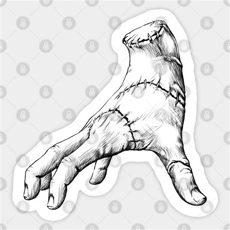 Hand Thing Sketch Hand Wednesday Sticker Teepublic
