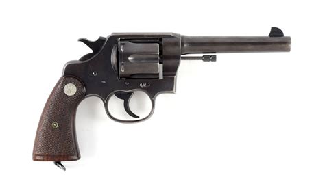 Lot Detail - (C) COLT NEW SERVICE DOUBLE ACTION REVOLVER.