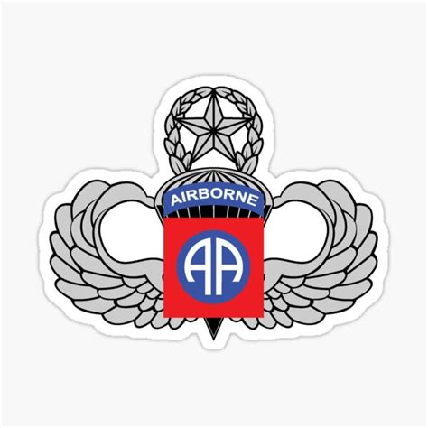 82nd Airborne Master Jump Wings Sticker For Sale By 5thcolumn Redbubble
