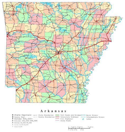 State Map Of Arkansas With Cities World Maps
