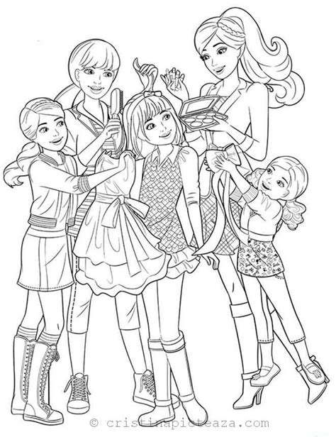 Barbie And Friends Coloring Book Page Barbie Coloring Pages Barbie