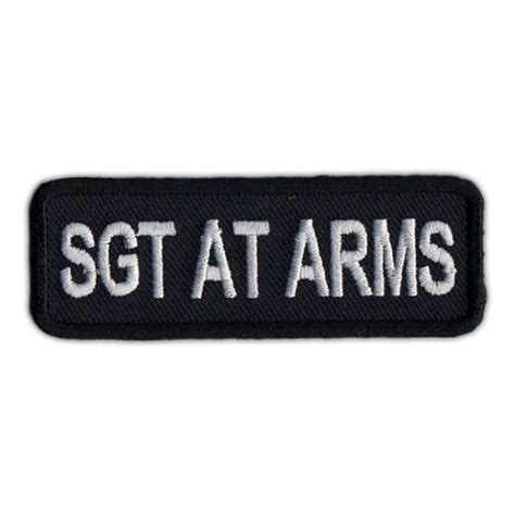 Patch Embroidered Patch Sgt At Arms Club Patch Sergeant Etsy