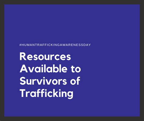 resources available for survivors of human trafficking national runaway safeline national