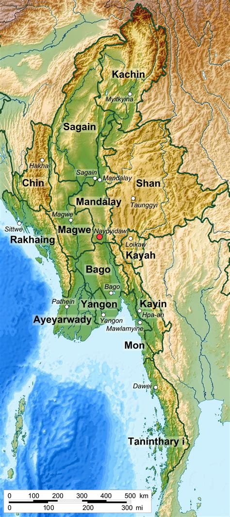 Administrative Divisions Of Myanmar Wikipedia