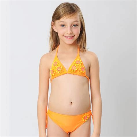 Compre Hiheart 2015 Meninas Novas Swimwear Biquini Infantil Crianças Maiô Sólida