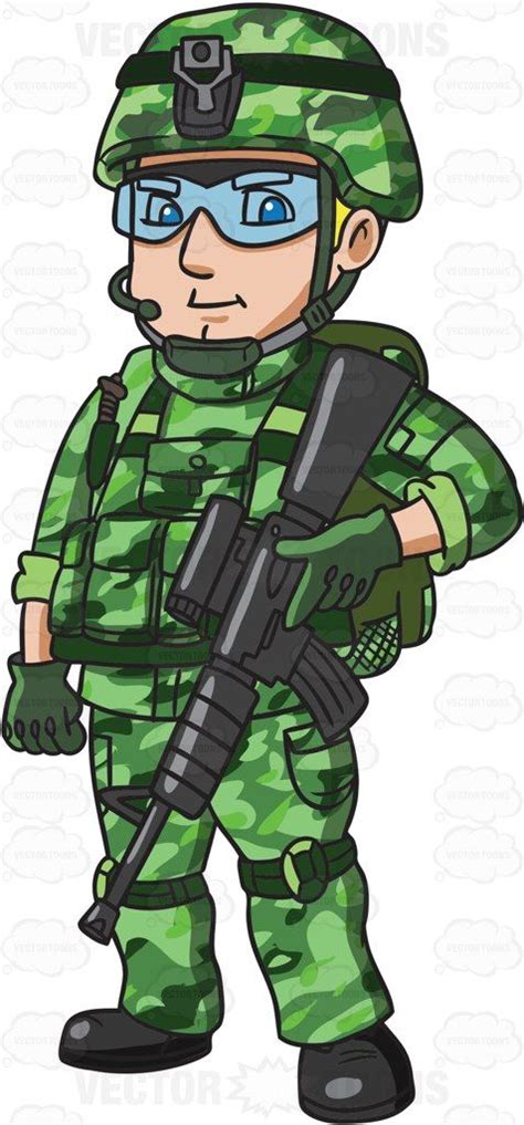 A Us Special Forces Soldier Soldier Cartoon Us Special Forces