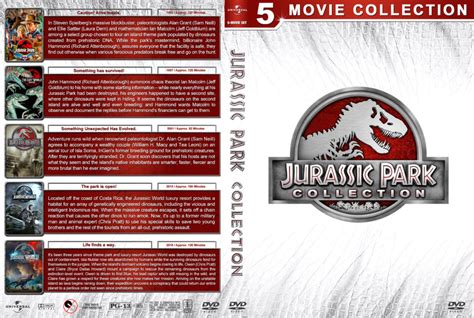 Jurassic Park Collection 5 1993 2018 R1 Custom Dvd Cover Dvdcover