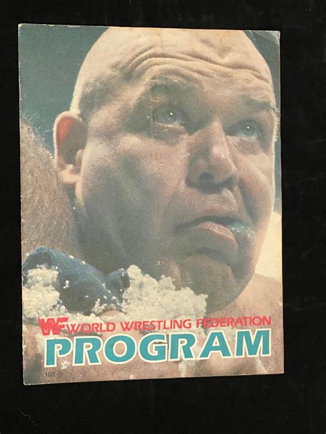 Lot 1983 Wwf Wrestling Program George The Animal Steele