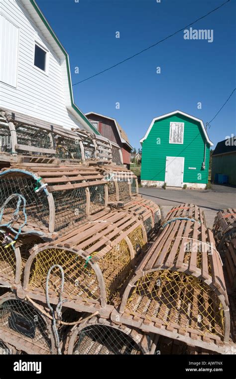 Lobster Traps And Fishermen S Huts French River New London Bay Prince