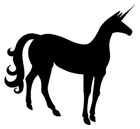 Silhouette Of A Standing Unicorn Transparent Png Stickpng