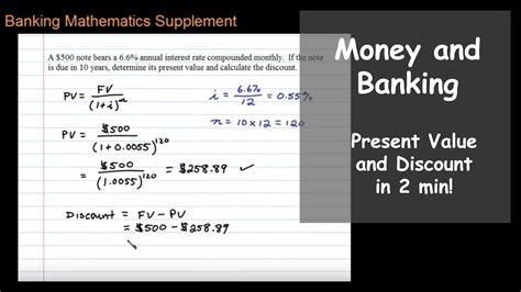 Present Value With Interest Compounded Monthly Youtube