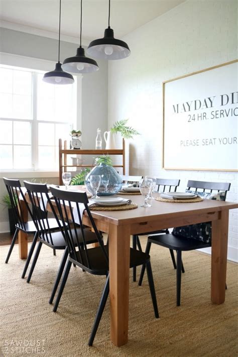 Modern Farmhouse Dining Room Makeover Sawdust 2 Stitches