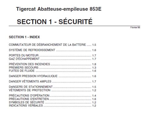 Tigercat ABATTEUSE EMPILEUSE 853E MANUEL DE L OPÉRATEUR PDF DOWNLOAD