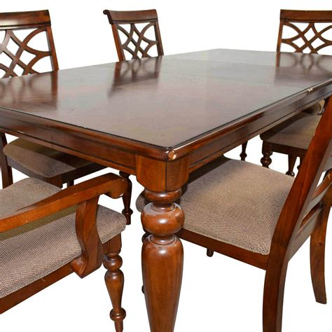 Come in with your kitchens dimensions and bob's can help you design you dream kitchen. 74% OFF - Bob's Discount Furniture Bob's Furniture Wood Dining Set Table with Extention Leaf ...