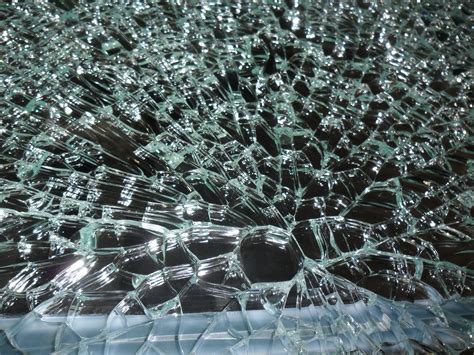 Broken Glass Shattered Crack Abstract Window Bokeh Pattern