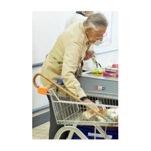 Elderly Man At A Check Out Photograph By Mary Dunkin Science Photo Library Fine Art America