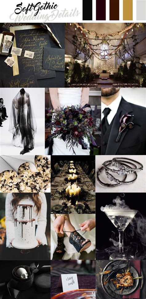 Soft Gothic Wedding Inspiration Dark And Moody Details Dark Wedding