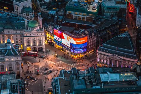 High Level Photography Ltd Aerial Photography Piccadilly Circus