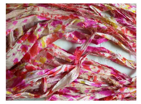 Recycled Silk Ribbon Tye Dye 7