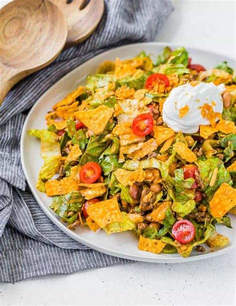 Taco Salad Recipe With Optional Homemade Dressing Rachel Cooks