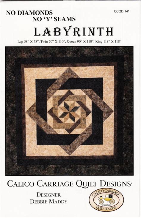 Labyrinth Quilt Pattern By Calico Carraige Quilt Designs Etsy Quilt