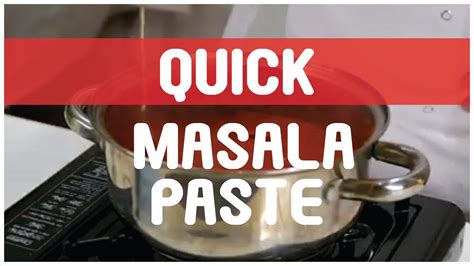 How To Make Masala Paste Youtube