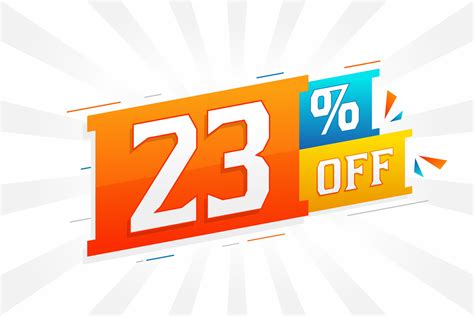 23 Percent Off 3d Special Promotional Campaign Design 23 Of 3d