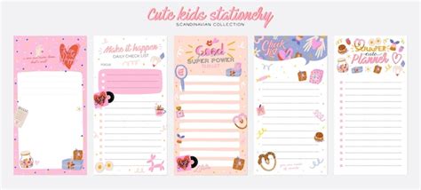 Premium Vector Collection Of Weekly Or Daily Planner Note Paperdo
