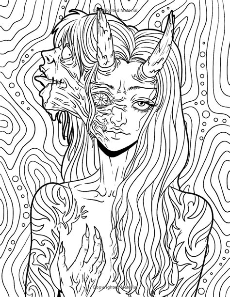 Abnormality Horror Coloring Book For Adults A Terrifying