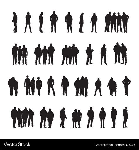 People Silhouettes Royalty Free Vector Image Vectorstock