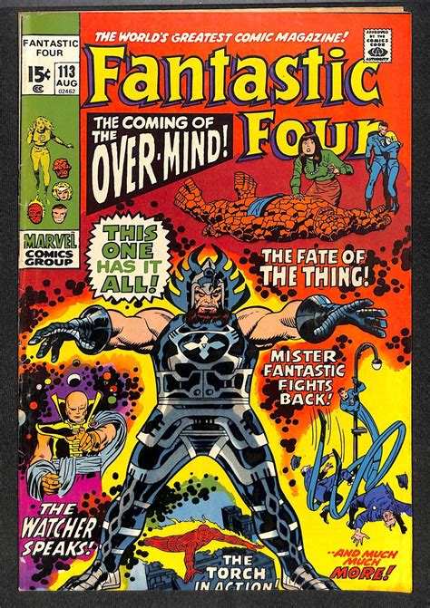 Fantastic Four 113 Vg 45 1st Overmind Marvel Comics Comic Books