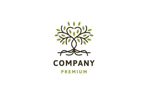 Premium Vector Green Tree Logo Icon Design Template Flat Vector