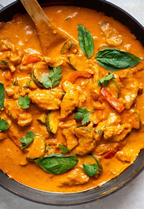 Thai Red Curry With Chicken The Flavours Of Kitchen