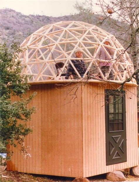Small Round Dome Cabin Built With Econodome Frame Kit Green Roof
