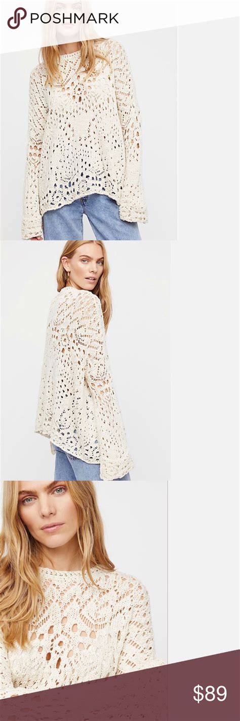 Free People Traveling Lace Sweater Nwt Lace Sweater Free People