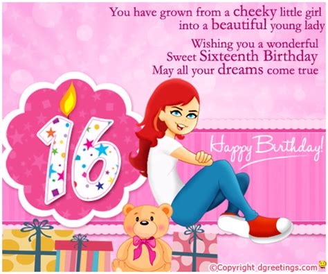 She's now ready to embrace her cute happy 16th birthday wishes. Sweet 16 Birthday Invitations