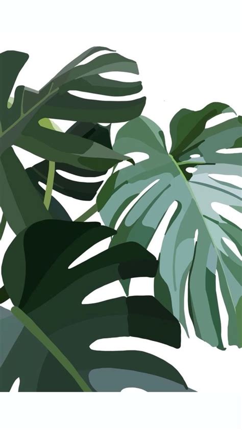 Palm Leaf Aesthetic Painting Green Artwork Plant Art