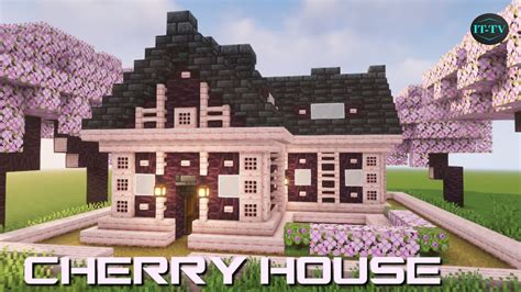How To Build A Cherry Wood Survival House In Minecraft Tutorial Youtube