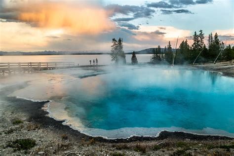 West Thumb Geyser Basin In Yellowstone National Park