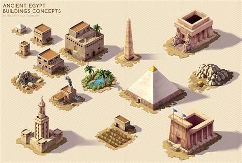 Artstation Ancient Egypt Buildings Concepts