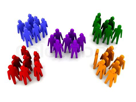Different Groups Of People Concept 3d Stock Image Colourbox