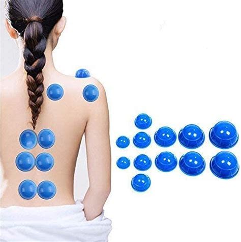 Healthcom Silicone Cupping Set Acupuncture Cupping Therapy Set Professional Body Massage Cup