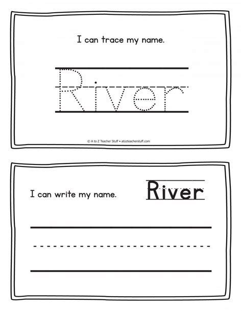 River Name Printables For Handwriting Practice A To Z Teacher Stuff