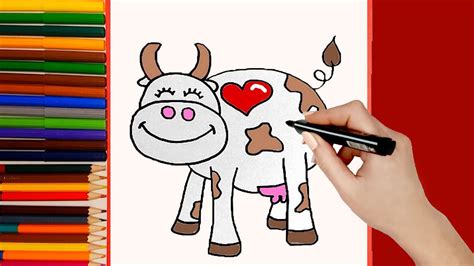 Aprende A Dibujar Una Vaca Kawaii Fácil Paso A Paso Para Niños How To