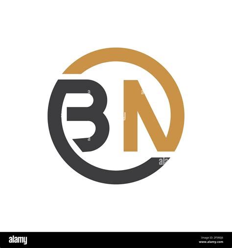 Initial Bn Letter Logo Vector Template Design Creative Abstract Letter