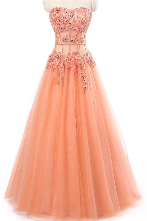 Fitted Coral Prom Dresses Long Modest 2017 Sweetheart Imported Party
